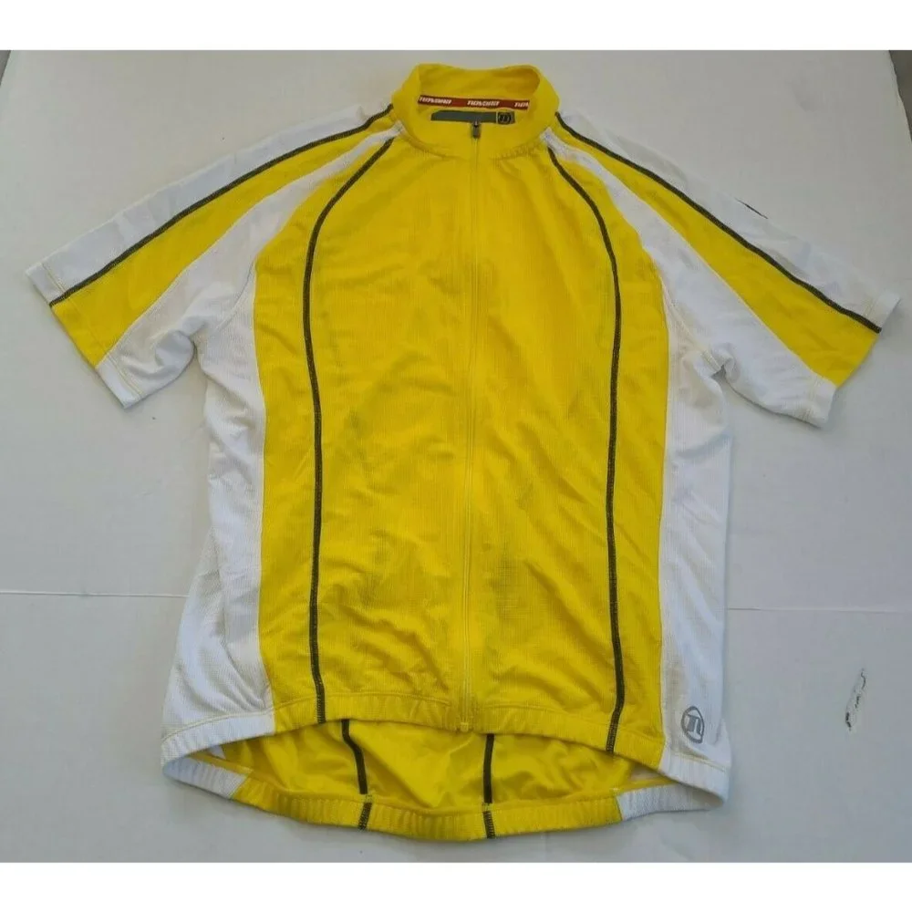 Men's Novara Large Yellow And‎ White Cycling Jacket